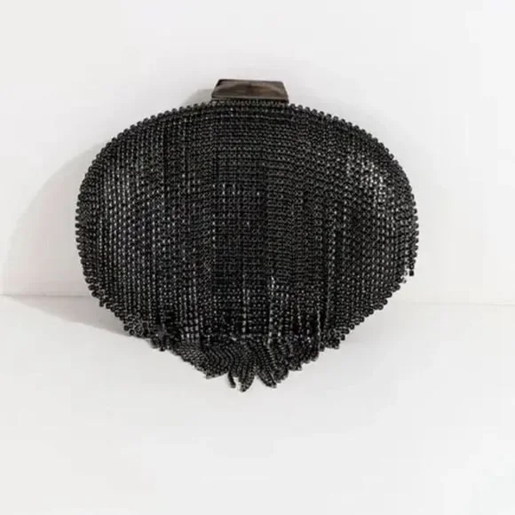 Olga Berg Bria Crystal Fringe Clutch
⭐️read description - Picture 1 of 7